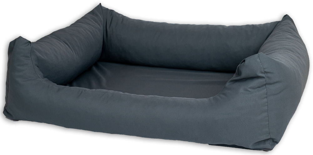 Legowisko uniwersalne YEGO DESIGN Oval Duża, owalna poduszka z boku widoczny szew. Poduszka sfotografowana na białym tle