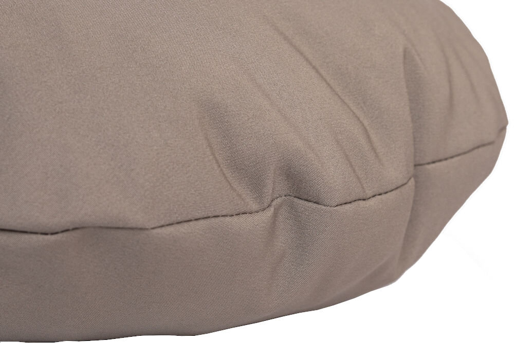Legowisko uniwersalne YEGO DESIGN Oval Duża, owalna poduszka z boku widoczny szew. Poduszka sfotografowana na białym tle