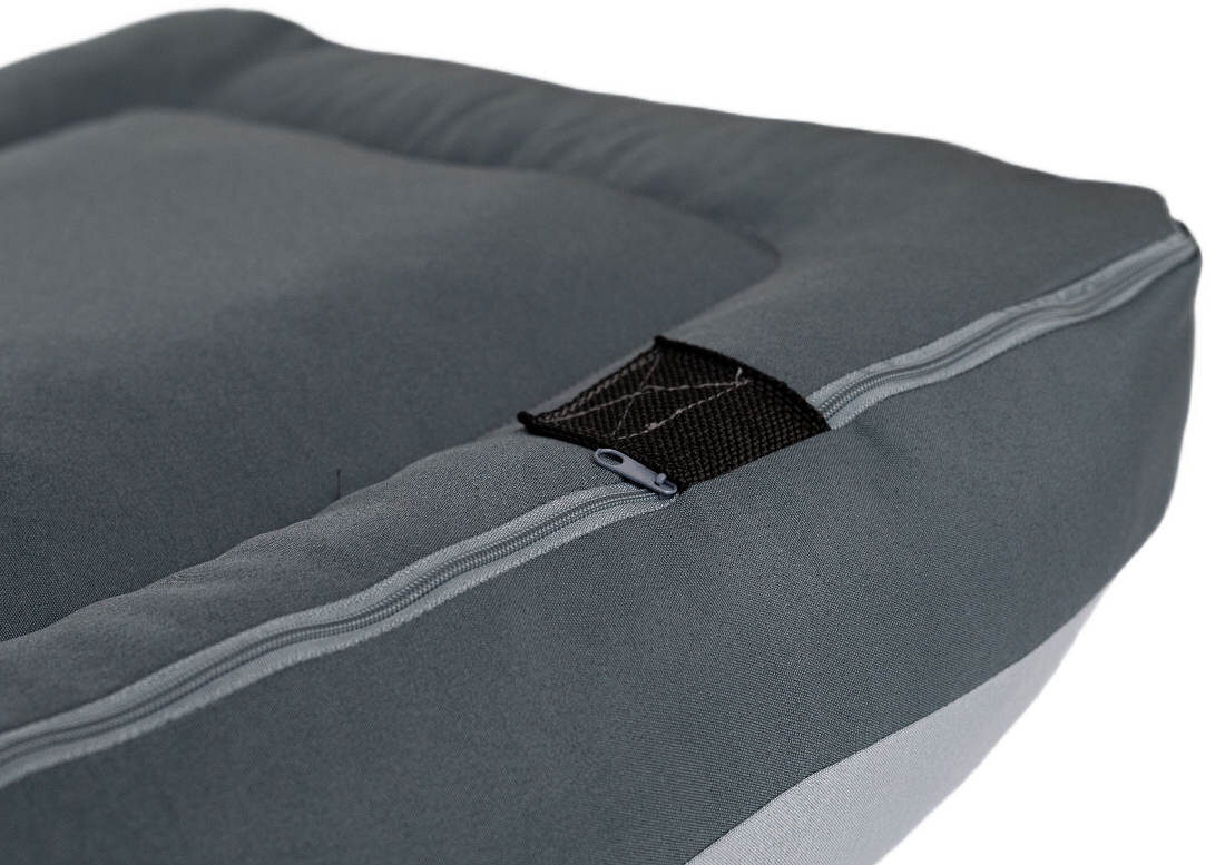 Legowisko YEGO DESIGN Niko S Srebrno-antracytowy Łatwość w czyszczeniu możliwość prania w pralce zabrudzenia na zamek