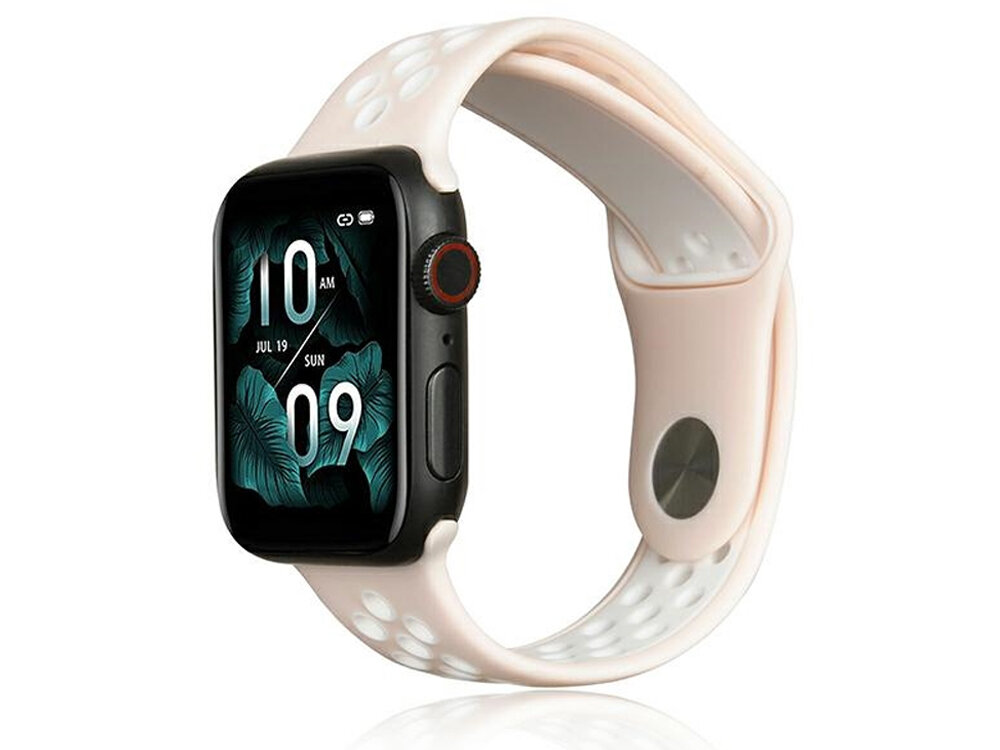 Pasek BELINE Sport Silicone aktywny tryb życia miękkiego gładkiego silikonu nie podrażnia skóry i jest odporny na przebarwienia zanieczyszczenia porowatej strukturze materiału - pasek od boku