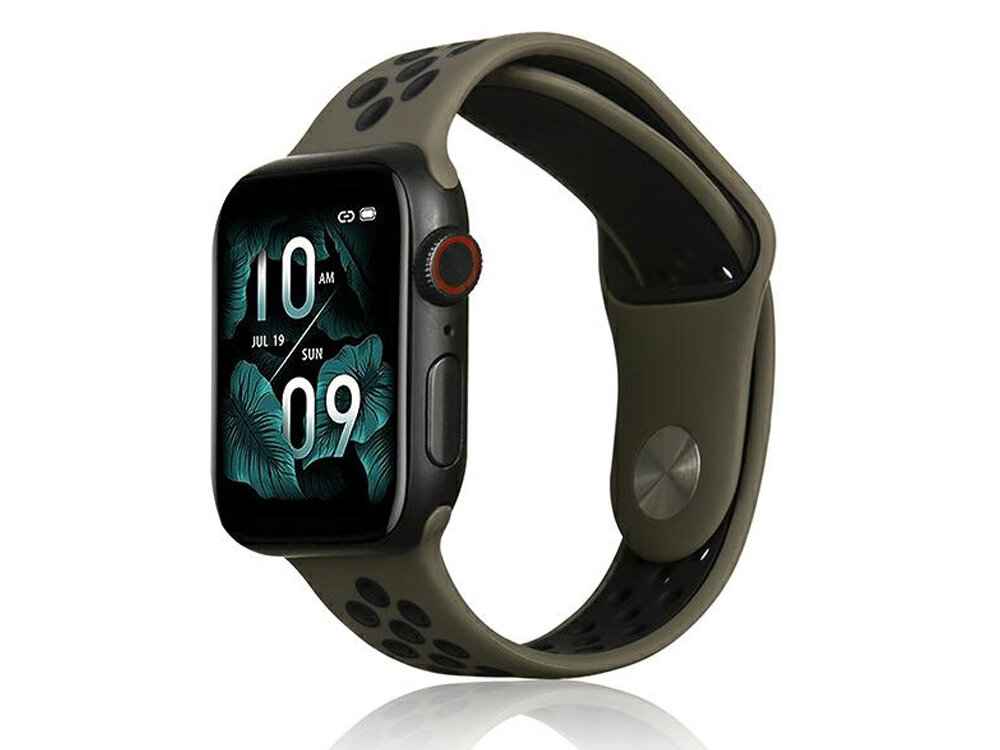 Pasek BELINE Sport Silicone aktywny tryb życia miękkiego gładkiego silikonu nie podrażnia skóry i jest odporny na przebarwienia zanieczyszczenia porowatej strukturze materiału - pasek od boku