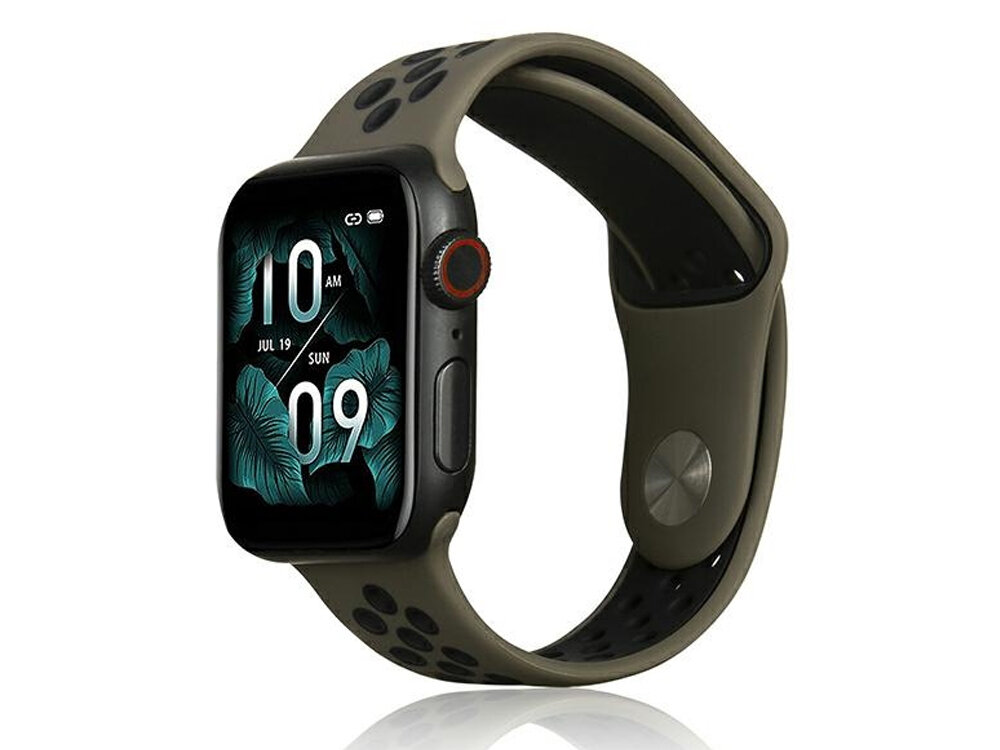 Pasek BELINE Sport Silicone aktywny tryb życia miękkiego gładkiego silikonu nie podrażnia skóry i jest odporny na przebarwienia zanieczyszczenia porowatej strukturze materiału - pasek od boku