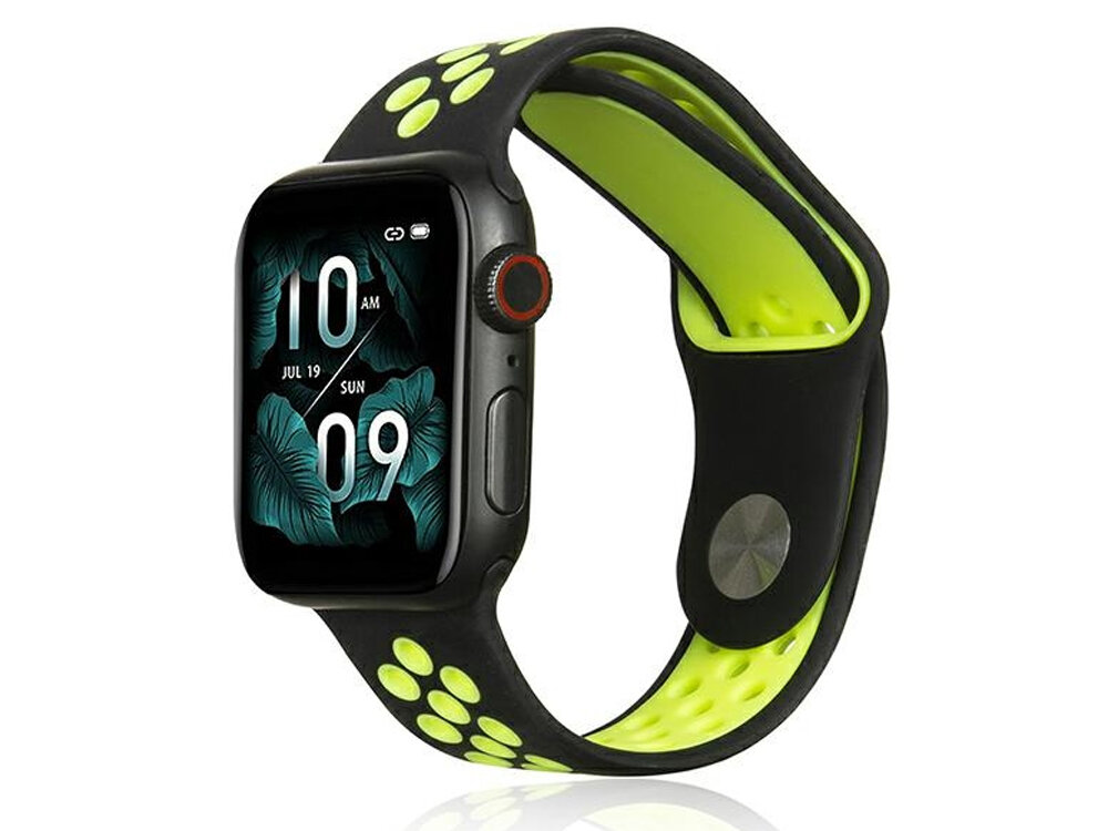 Pasek BELINE Sport Silicone aktywny tryb życia miękkiego gładkiego silikonu nie podrażnia skóry i jest odporny na przebarwienia zanieczyszczenia porowatej strukturze materiału - pasek od boku