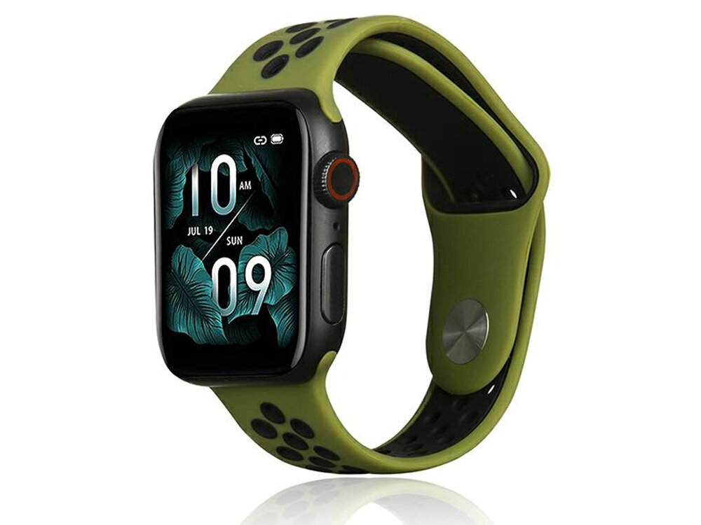 Pasek BELINE Sport Silicone aktywny tryb życia miękkiego gładkiego silikonu nie podrażnia skóry i jest odporny na przebarwienia zanieczyszczenia porowatej strukturze materiału - pasek od boku