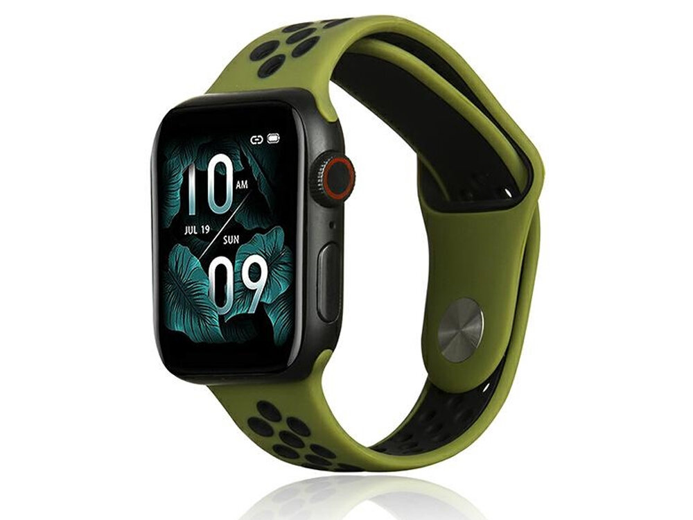 Pasek BELINE Sport Silicone aktywny tryb życia miękkiego gładkiego silikonu nie podrażnia skóry i jest odporny na przebarwienia zanieczyszczenia porowatej strukturze materiału - pasek od boku