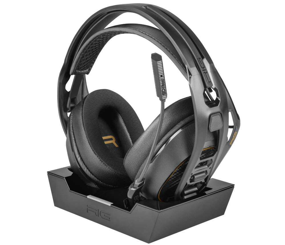 Słuchawki NACON Rig 800 Pro HS jakość dźwięk przetworniki konsole xbox dolby atmos wygoda komfort mikrofon stacja bazowa zgodność