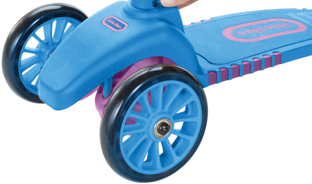 Hulajnoga dla dzieci LITTLE TIKES Lean to Turn Scooter Pomarańczowo-niebieskim kółka 3 jedno z tyły 2 z przodu amortyzują drgania łożyska ABEC-5 odporne na uszkodzenia