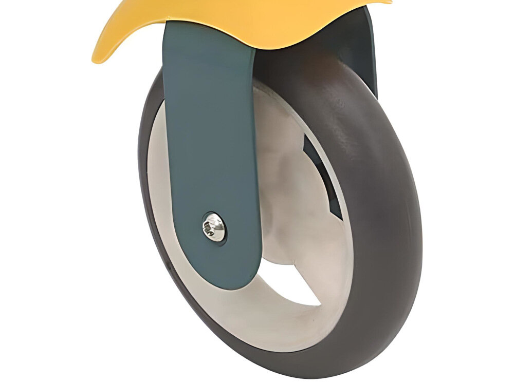 Hulajnoga dla dzieci SMOBY 2w1 750612 Niebiesko-żółty szerokie rozstawienie kółek kauczukowe kółka jazda komfortowa bezpieczna płynna cicha