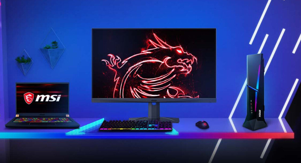 Monitor MSI MAG 321QR-QD 31.5 2560x1440px IPS 170Hz 1 ms porty złącz podłączenie przełącznik KVM hub