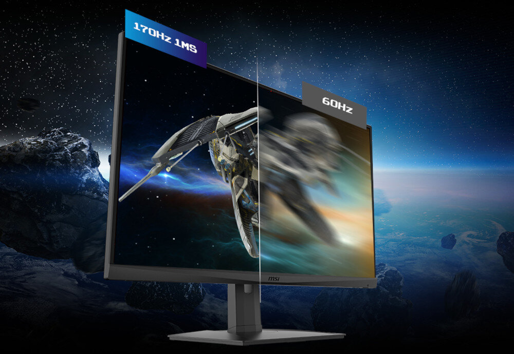 Monitor MSI MAG 321QR-QD 31.5 2560x1440px IPS 170Hz 1 ms płynność czas reakcji odświeżanie rozmycie