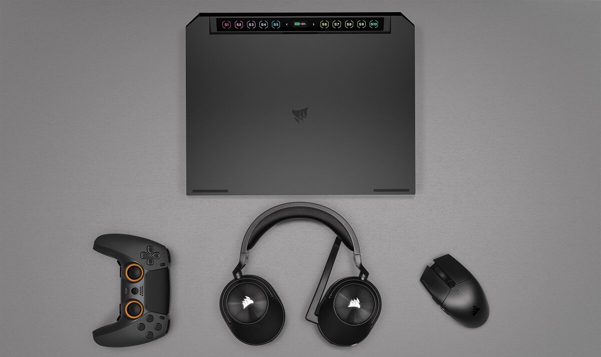 Słuchawki CORSAIR HS55 rozwiązanie gamingowe dla graczy Wyjątkowy dźwięk Komfort użytkowania Doskonała komunikacja Połącz się Bluetooth Miękkie nauszniki