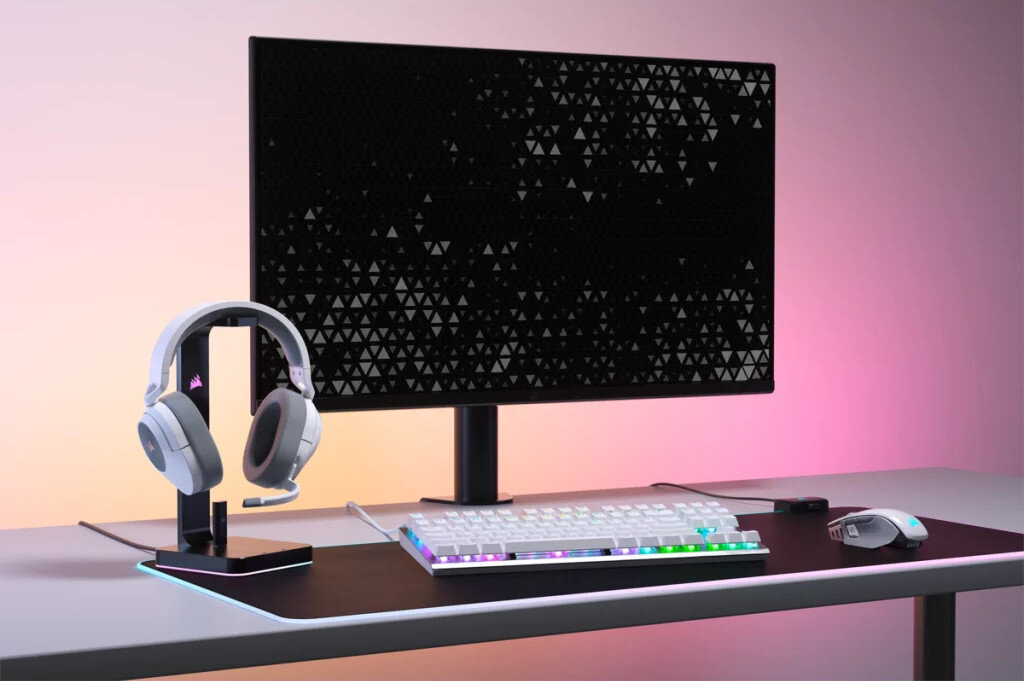Słuchawki CORSAIR HS55 rozwiązanie gamingowe dla graczy Wyjątkowy dźwięk Komfort użytkowania Doskonała komunikacja Połącz się Bluetooth Miękkie nauszniki