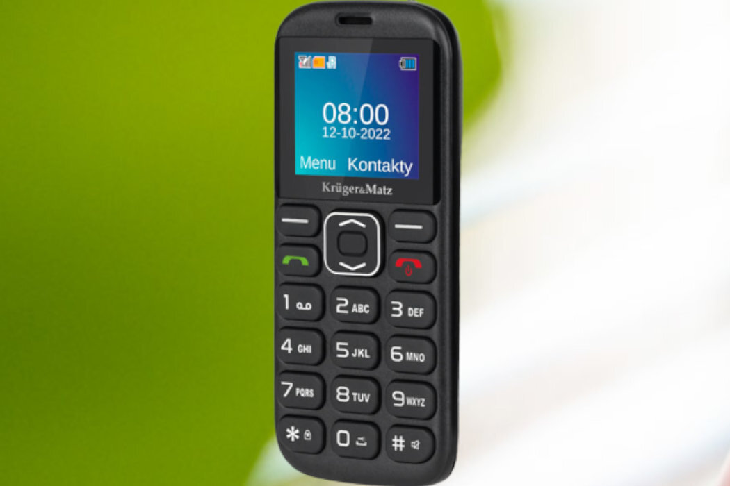 Telefon KRUGER&MATZ Simple 922 Czarny seniorzy pomoc sos prostota sim klawisze