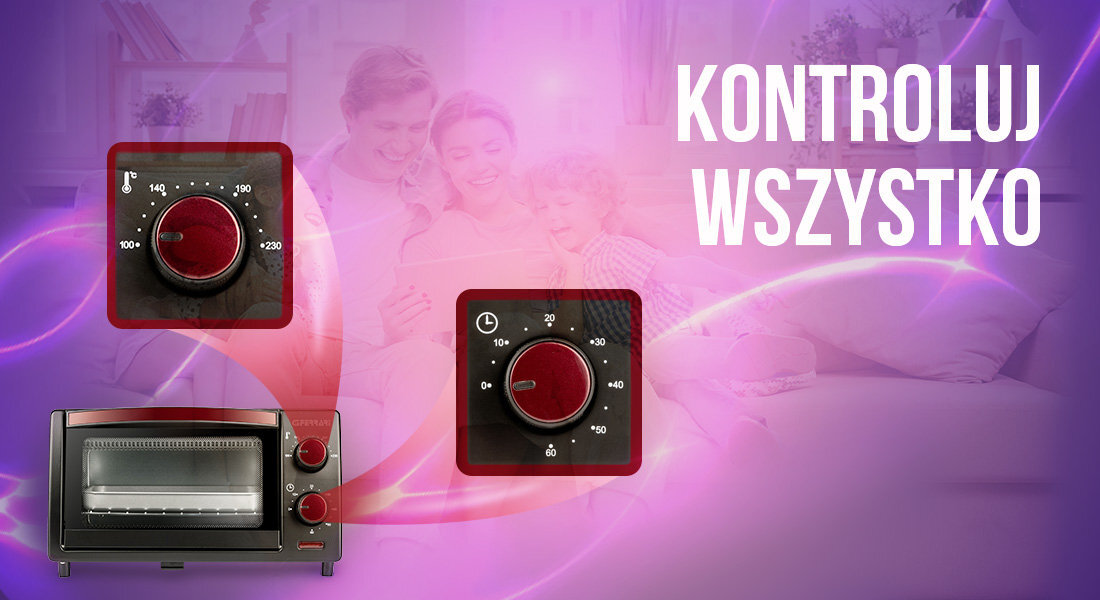 Piekarnik G3FERRARI IL Moro 10 G10169 funkcja termostatu timer temperatura 60-minutowy timer