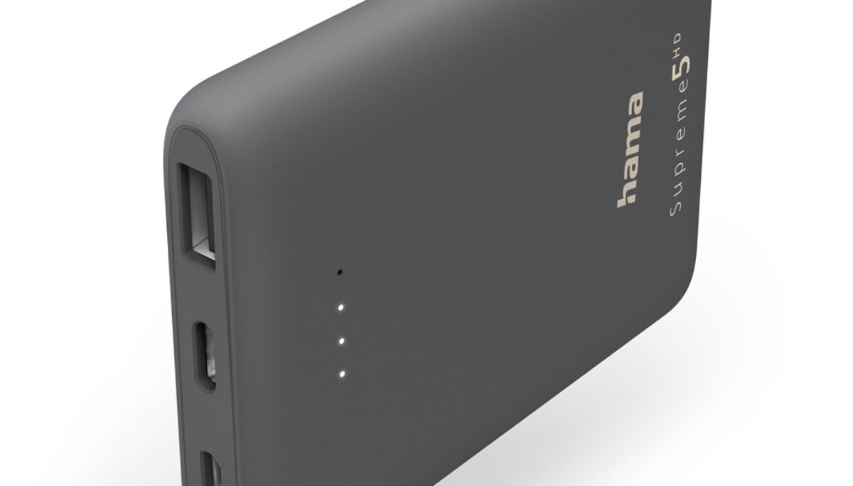 Szybkie ładowanie powerbanku Hama Supreme 5HD