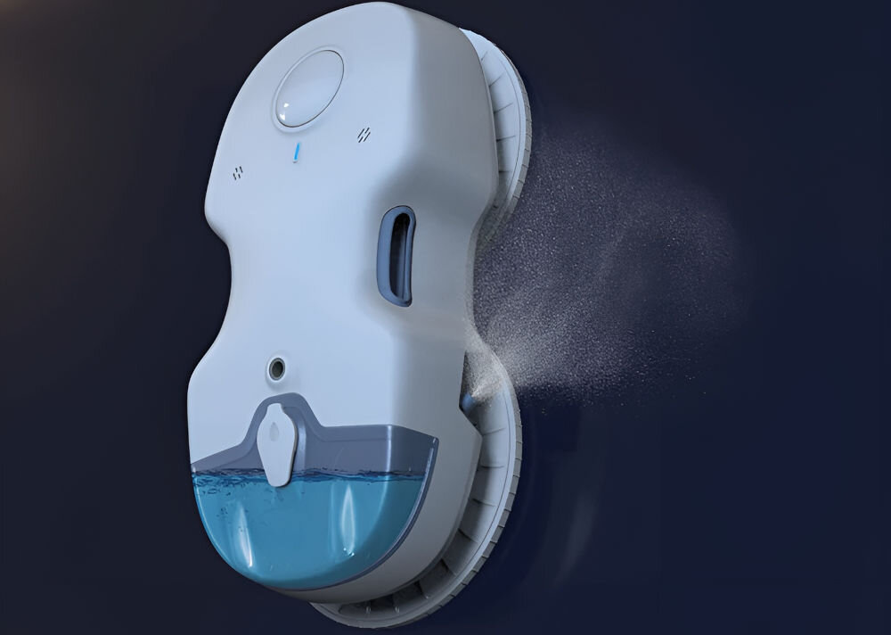 Robot do czyszczenia okien XIAOMI Hutt C6 zbiornik na wodę o pojemności 80 ml mycie na mokro do czyszczeniu wielu okien jednocześnie bardzierj efektywne sprzątanie dysza rozpylająca rozprowadzanie wody lub środka czyszczącego idealne rezultaty