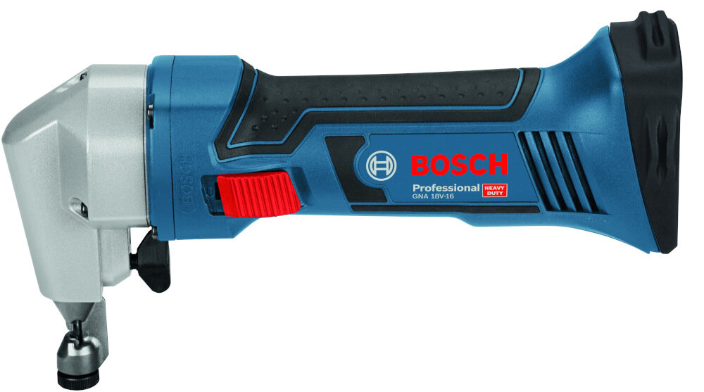 Rozdzierak BOSCH Professional GNA 18V-16 E 0601529600 do obrobki cienkich arkuszy stali dla profesjonalistow i amatorow solidna moc prosta obsluga wycinanie ksztaltow o duzej krzywiznie wszechstronne urzadzenie o pokaznych mozliwosciach