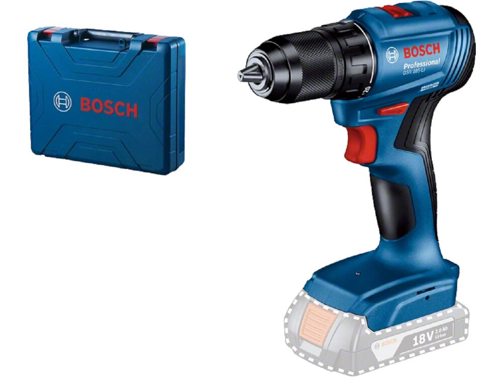 Wiertarko-wkrętarka BOSCH Professional GSR 185-LI 06019K3003 zestaw walizka dokumentacja