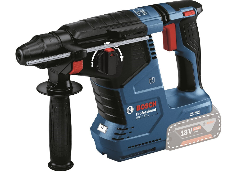 Młot udarowo-obrotowy BOSCH Professional GBH 187-LI 0611923020 silnik bezszczotkowy zoptymalizowany mechanizm prędkość obrotowa do 980 obr/min