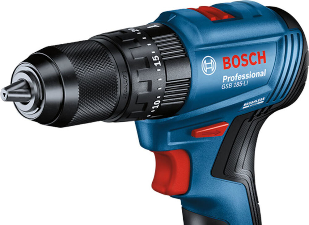 Wiertarko-wkrętarka BOSCH Professional GSB 185-LI 06019K3103 uchwyt wiertarski metalowy szybkozaciskowy wkręty w zakresie 1,5-13 mm