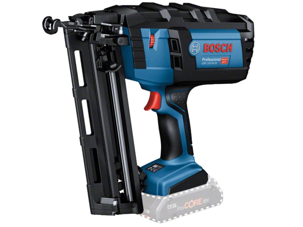 Gwoździarka BOSCH Professional GNH 18V-64 M 0601481001 zasilanie akumulator Li-Ion 18 V z serii Flexible Power System