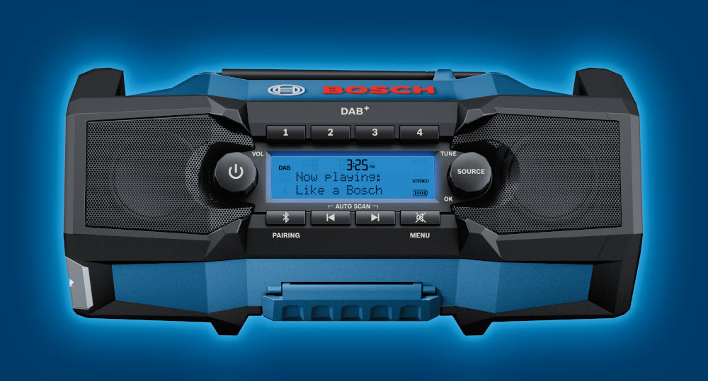 Radio budowlane BOSCH Professional GPB 18V-2 C brzmienie stereo