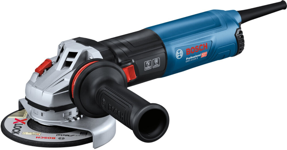 Szlifierka kątowa Professional BOSCH GWS 14-125 S 06017D0101 profesjonalna dla fachowcow solidne narzedzie duza moc niezwykla wydajnosc do ciecia szlifowania polerowania