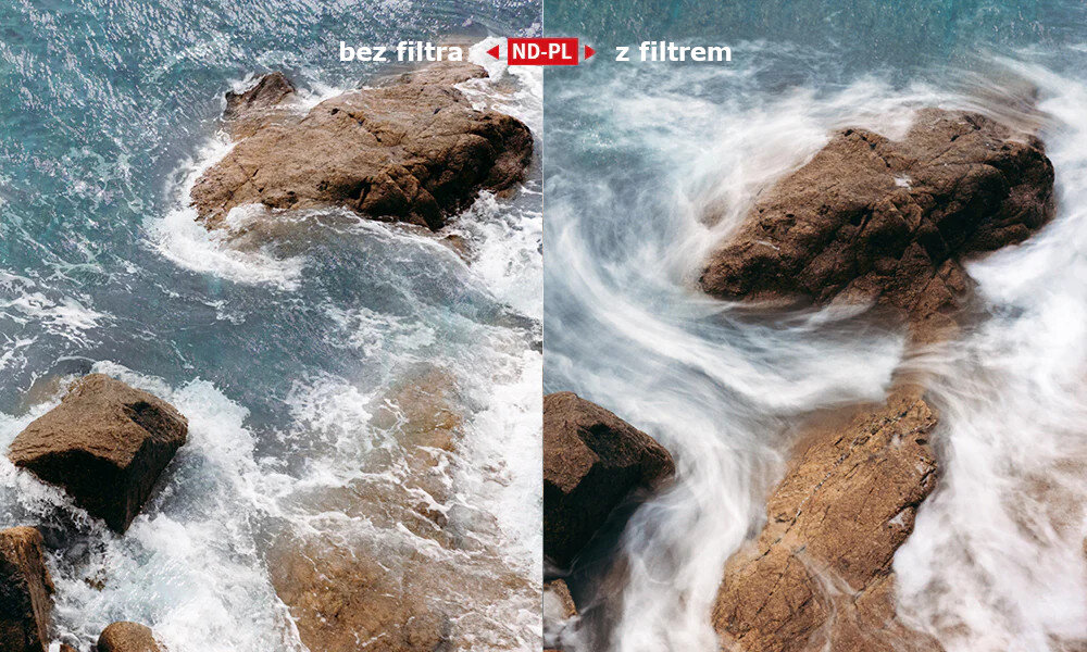 Zestaw filtrów PGYTECH CPL+ ND-PL 8/16/32/64 do DJI Mavic 3 Classic działanie efekt wartości kolory