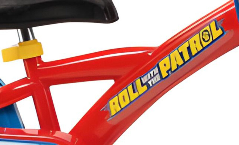 Rower dziecięcy TOIMSA Psi Patrol 12 cali dla chłopca rama stalowa 7-calowa dostosowana do najmłodszych geometria roweru