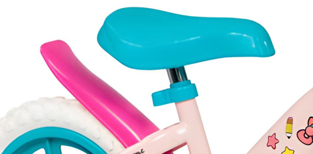 Rower dziecięcy TOIMSA Hello Kitty 12 cali dla dziewczynki siodełko wygodne piankowe błotniki