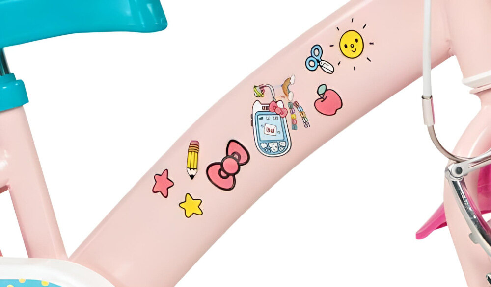 Rower dziecięcy TOIMSA Hello Kitty 14 cali dla dziewczynki rama stalowa 10-calowa dostosowana do najmłodszych geometria roweru