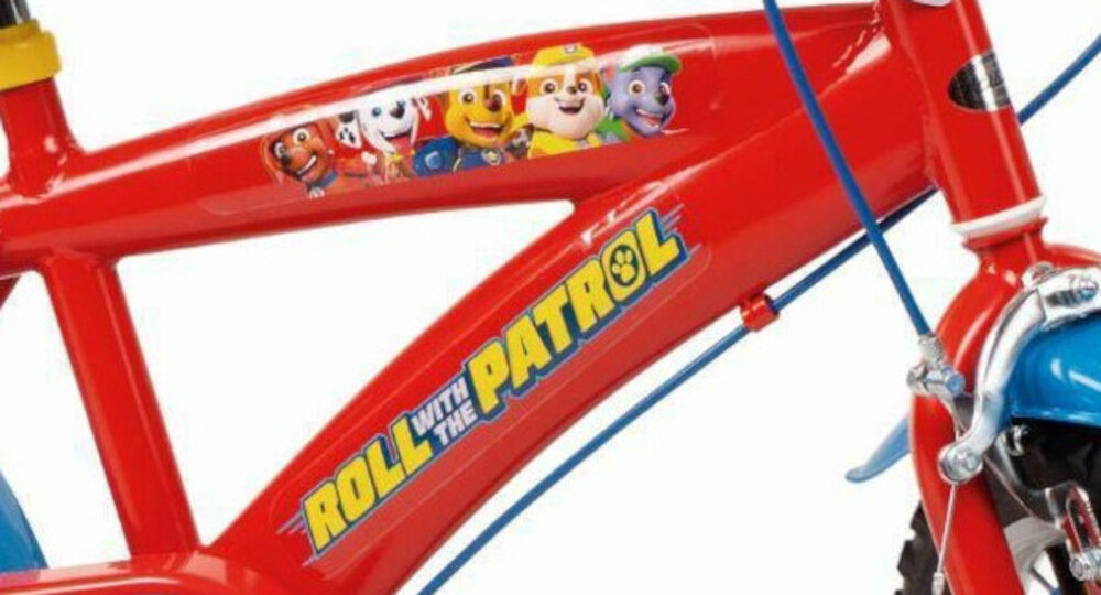 Rower dziecięcy TOIMSA Psi Patrol 14 cali dla chłopca rama stalowa 10-calowa dostosowana do najmłodszych geometria roweru