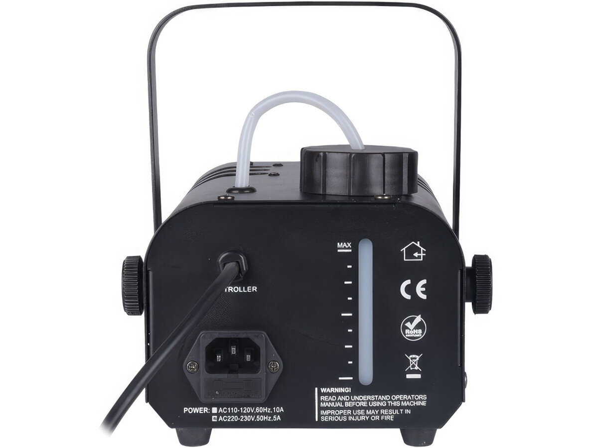 Wytwornica dymu LIGHT4ME Black 900 pojemnik pojemność wydajność wylot