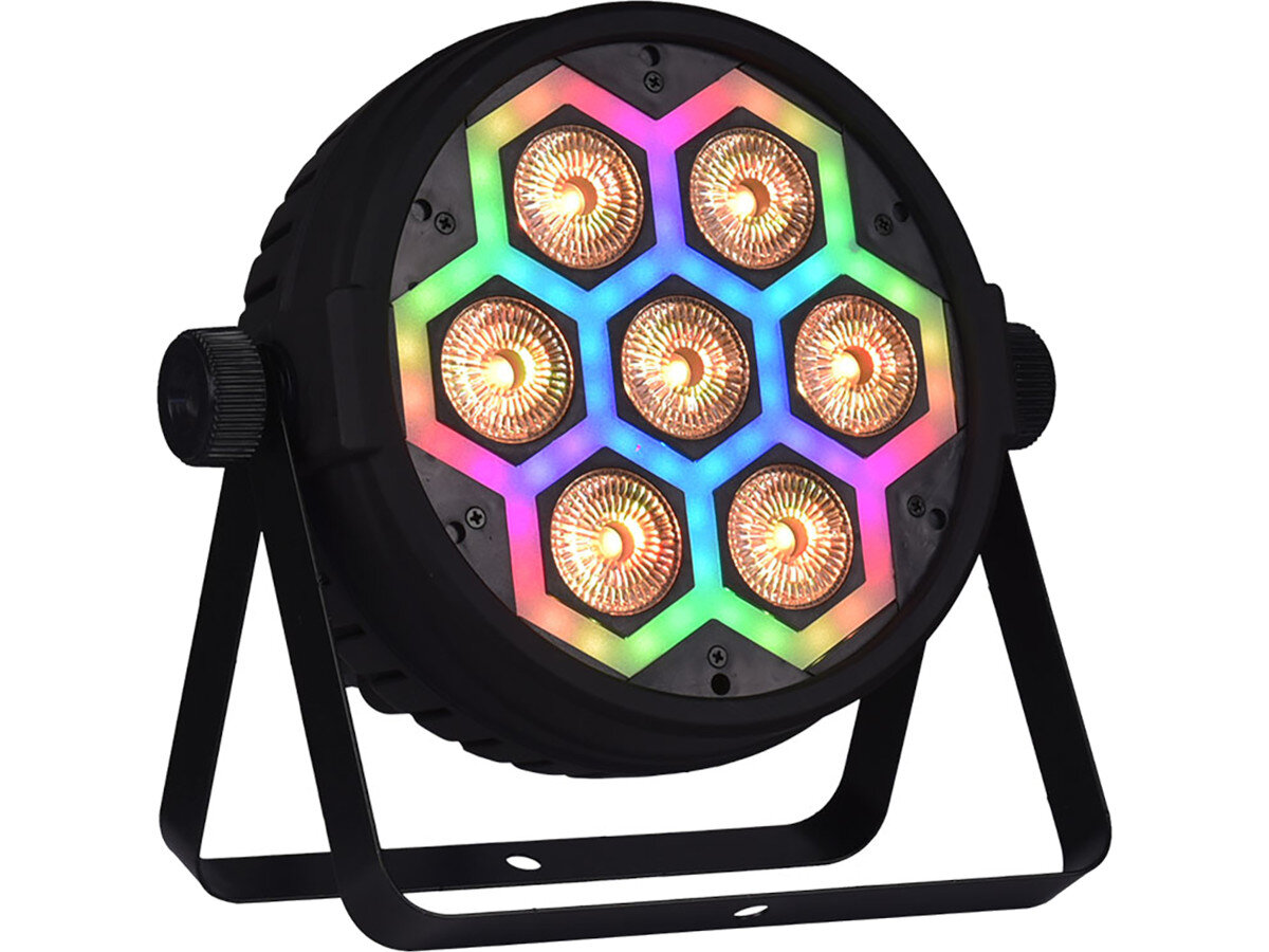Reflektor LIGHT4ME Frame Par 7x12 LED RGBW Efekt parametry moc diody ilość pobór kąt świecenia