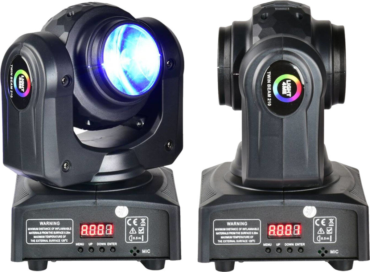 Reflektor LIGHT4ME LED Par Twin Beam 210 moc zasilanie mocowanie chłodzenie głośność hałas