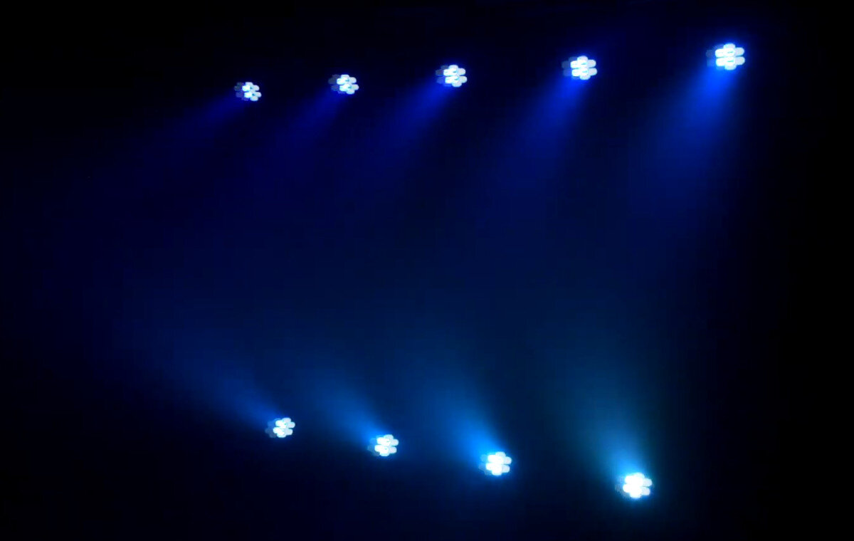 Reflektor LIGHT4ME LED Par Compact MH 7x8W funkcje sterowanie przełączanie przycisk barwy