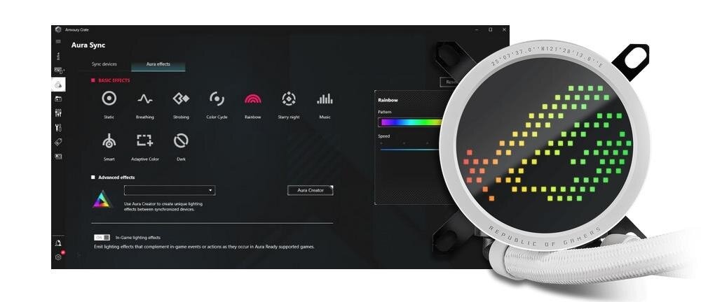  Chłodzenie wodne ASUS ROG Ryuo III 240 ARGB  - Aura Sync 