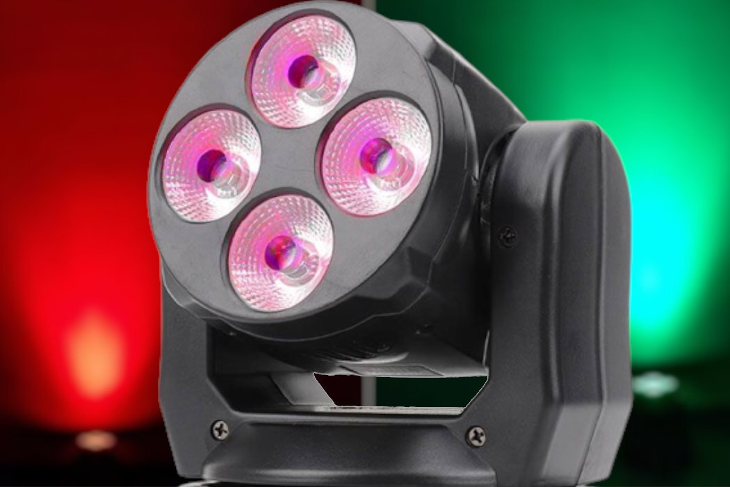 Party Light NN 408 Wash 4x8W RGBW zabawa oświetlenie LED RGB tarcze przyciski żarówka tryby