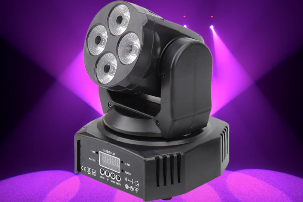Party Light NN 408 Wash 4x8W RGBW zabawa oświetlenie LED RGB tarcze przyciski żarówka tryby