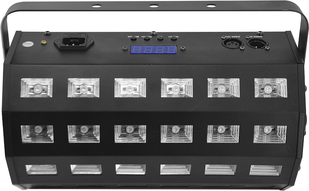 Reflektor + Stroboskop LIGHT4ME LED UV 24x3W optyka diody ilość moc kąt świecenia