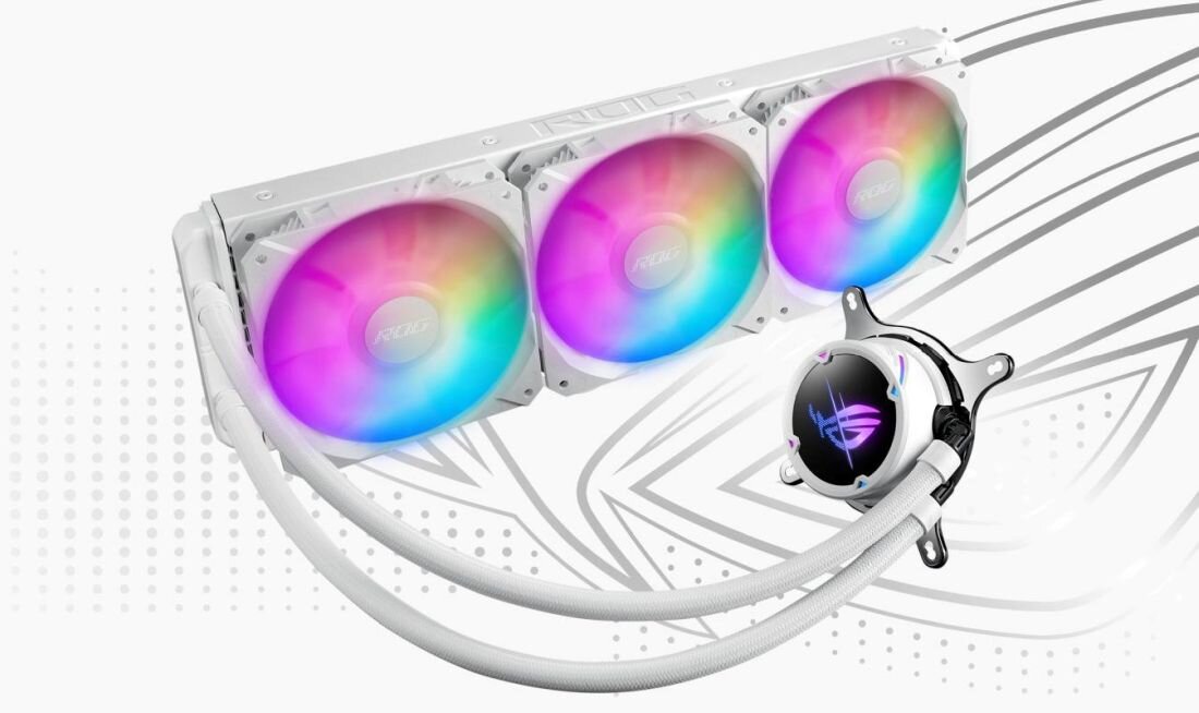 Chłodzenie wodne ASUS ROG Strix LC II 360 ARGB White Edition - Chłodzenie wodne