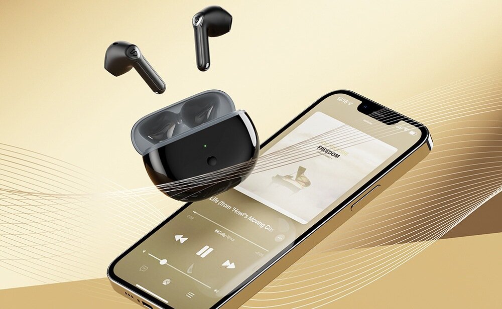 słuchawki dźwięk brzmienie bezprzewodowe etui ładowanie czas pracy bluetooth sterowanie obsługa jakość dźwięk 