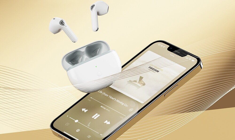 słuchawki dźwięk brzmienie bezprzewodowe etui ładowanie czas pracy bluetooth sterowanie obsługa jakość dźwięk 