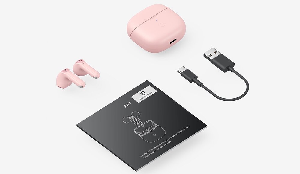 Słuchawki douszne SOUNDPEATS Air 3 dźwięk muzyka jakość redukcja bluetooth połączenie tryb gra gracze czas pracy niskie opóźnienie komunikacja obsługa 