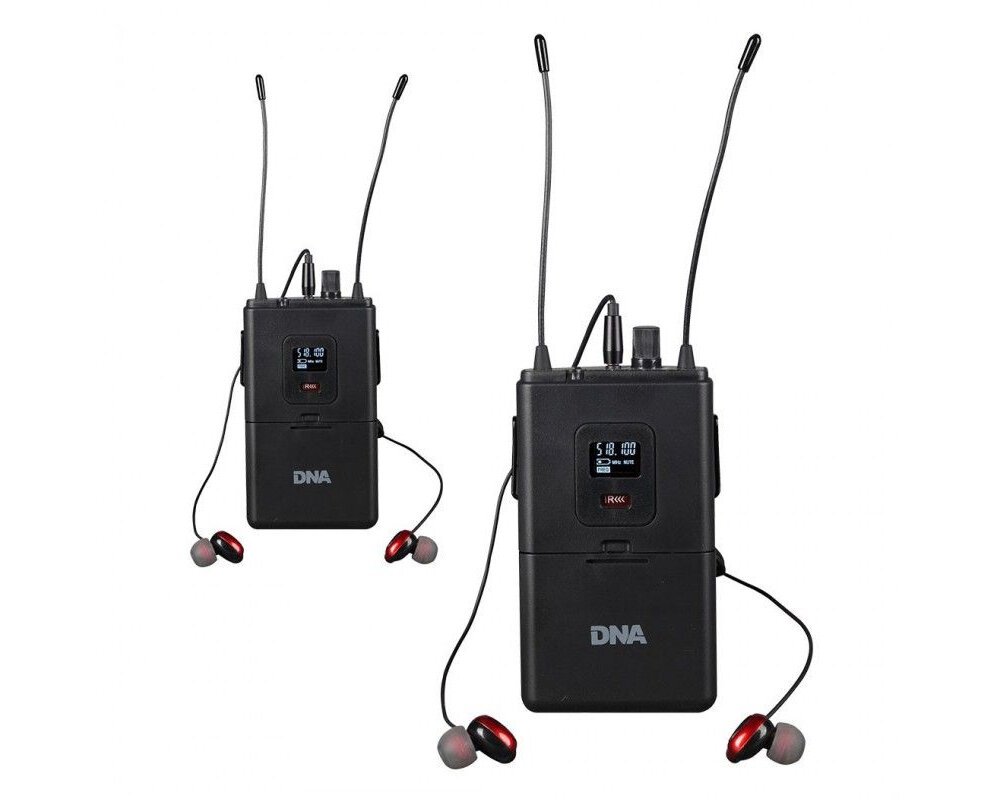 Odsłuch douszny DNA IN-EAR Double + Monitor nadajnik fal radiowych