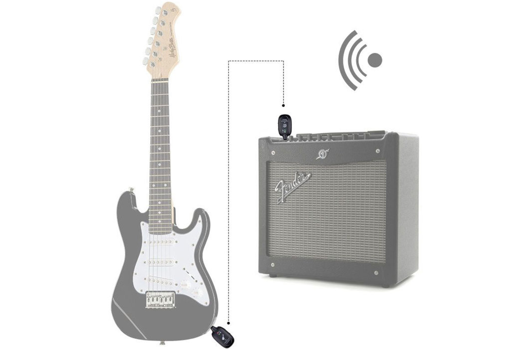Bezprzewodowy System do Gitar NN A8 wyposażenie wygoda wrażenia nadajnik odbiornik