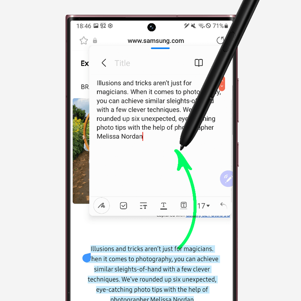 wypróbuj jak działa rysik S Pen w Galaxy S22, przychodząc do salonu Media Expert