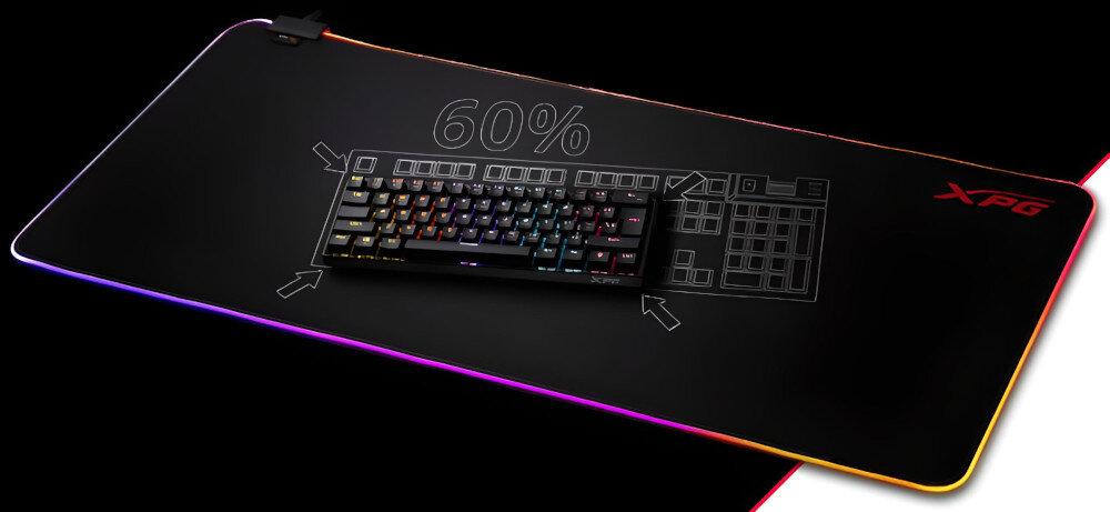 Klawiatura XPG Summoner Mini Outemu Blue Czarny cechy wielkość podświetlenie efekty kolory skróty