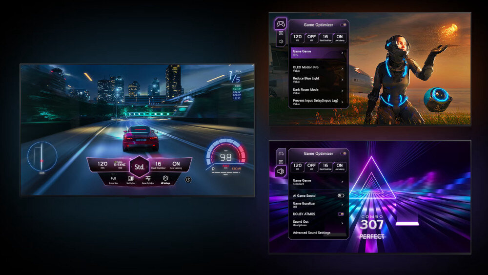 Telewizor LG C34LA - game optimizer