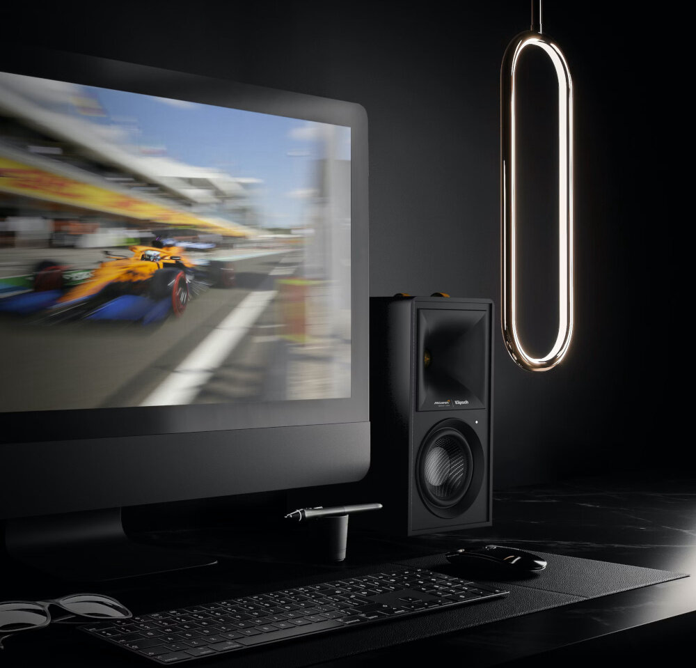 Kolumny głośnikowe KLIPSCH The Fives McLaren Edition Czarny (2 szt.) głośniki membrana technologie połączenia dźwięk jakość wytrzymała stylowa obudowa 